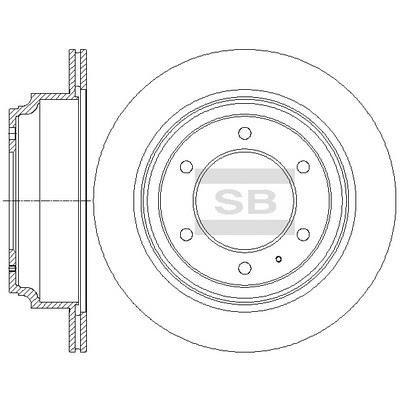 Sangsin SD4510 Rear ventilated brake disc SD4510