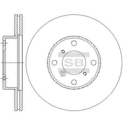 Sangsin SD4808 Front brake disc ventilated SD4808