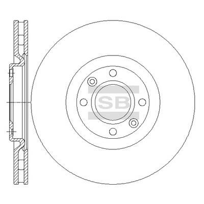 Sangsin SD5005 Front brake disc ventilated SD5005