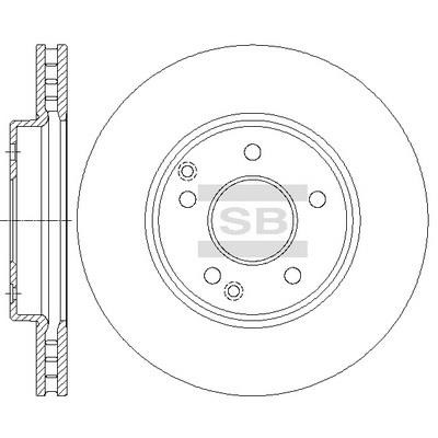 Sangsin SD5501 Front brake disc ventilated SD5501
