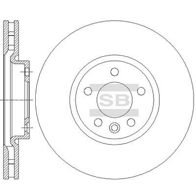 Sangsin SD5704 Front brake disc ventilated SD5704