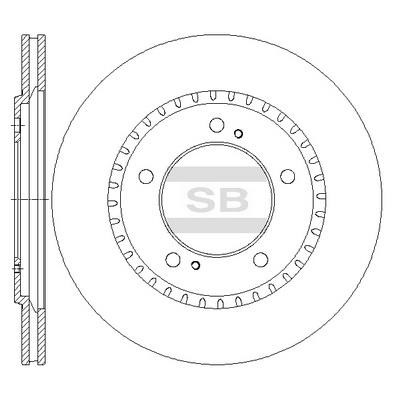 Sangsin SD4809 Front brake disc ventilated SD4809
