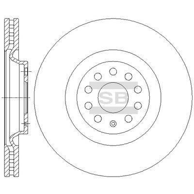 Sangsin SD5701 Front brake disc ventilated SD5701