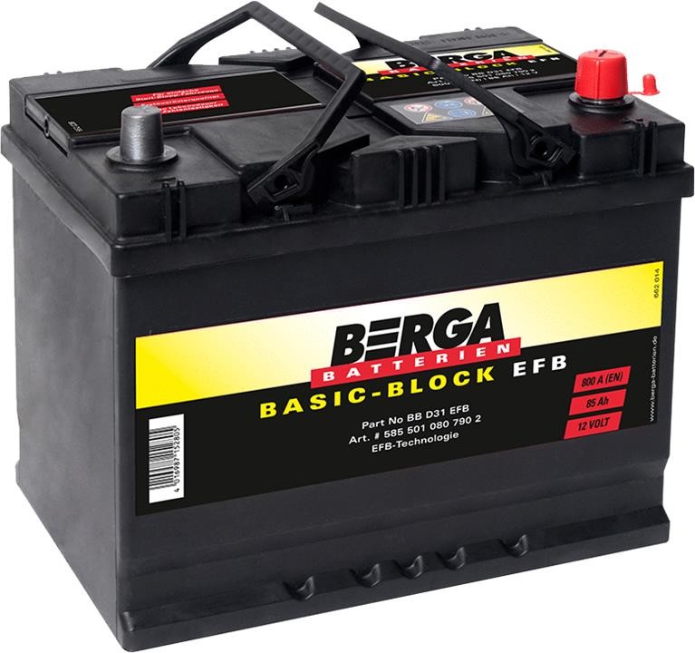 Berga 5855010807902 Battery Berga 12V 85AH 800A(EN) R+ 5855010807902