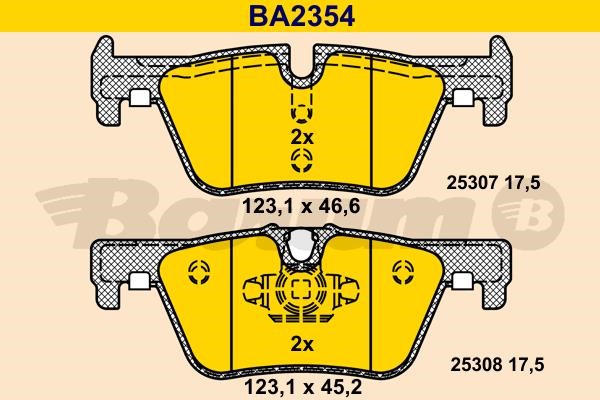 Barum BA2354 Brake Pad Set, disc brake BA2354