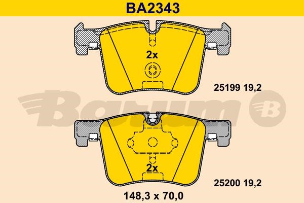 Barum BA2343 Brake Pad Set, disc brake BA2343