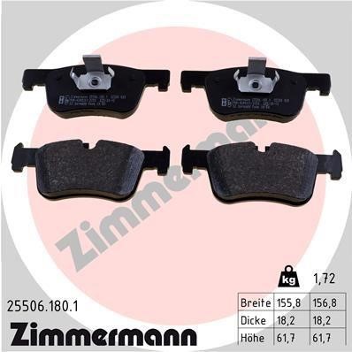 Otto Zimmermann 25506.180.1 Brake Pad Set, disc brake 255061801