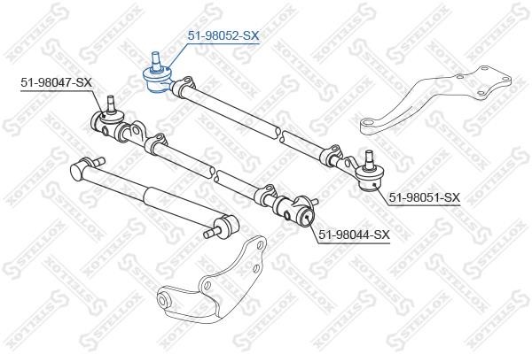 Stellox 51-98052-SX Tie rod end right 5198052SX