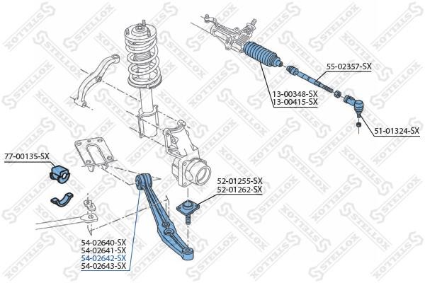 Stellox 54-02642-SX Suspension arm front lower left 5402642SX