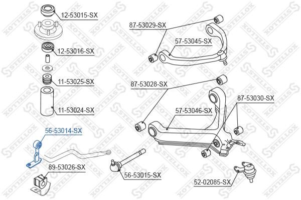 Stellox 56-53014-SX Front stabilizer bar 5653014SX