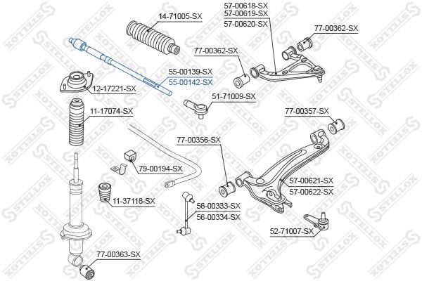 Stellox 55-00142-SX Right tie rod 5500142SX