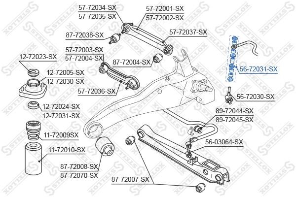 Stellox 56-72031-SX Rear stabilizer bush 5672031SX