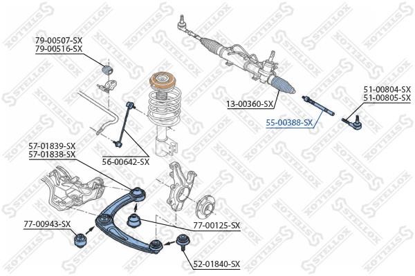 Stellox 55-00388-SX Inner Tie Rod 5500388SX