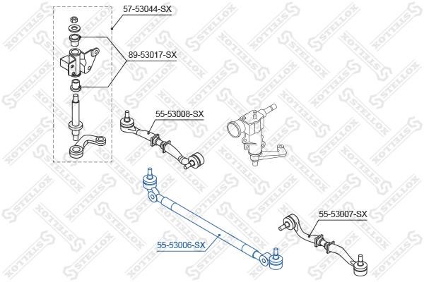 Stellox 55-53006-SX Inner Tie Rod 5553006SX