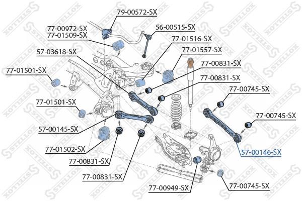 Stellox 57-00146-SX Rear suspension arm 5700146SX