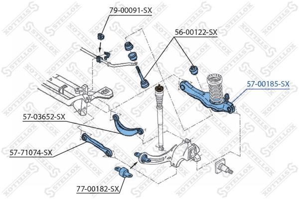 Stellox 57-00185-SX Rear suspension arm 5700185SX