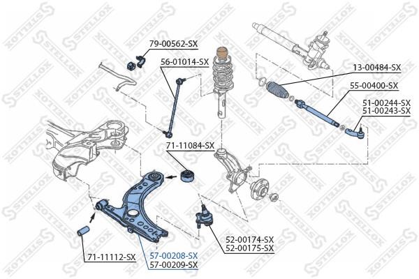 Stellox 57-00208-SX Track Control Arm 5700208SX