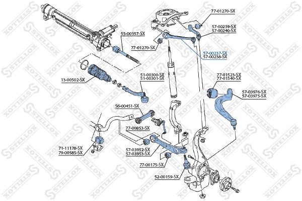 Stellox 57-00237-SX Front suspension arm 5700237SX