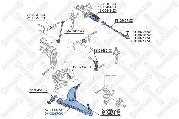 Stellox 57-02839-SX Track Control Arm 5702839SX