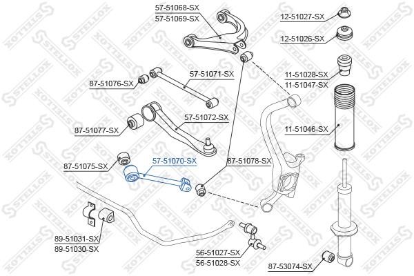 Stellox 57-51070-SX Rear suspension arm 5751070SX