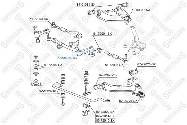 Stellox 57-51074-SX Steering pendulum, set 5751074SX