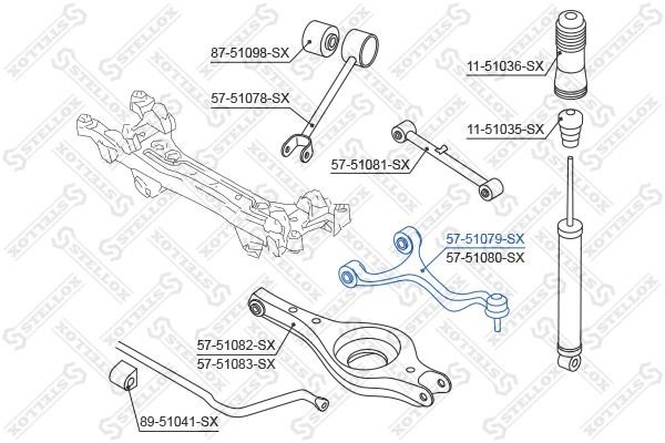 Stellox 57-51079-SX Suspension Arm Rear Upper Left 5751079SX