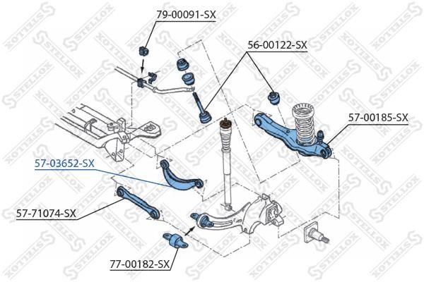 Stellox 57-03652-SX Rear suspension arm 5703652SX
