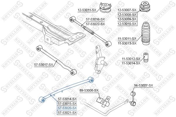 Stellox 57-53020-SX Rear suspension arm 5753020SX