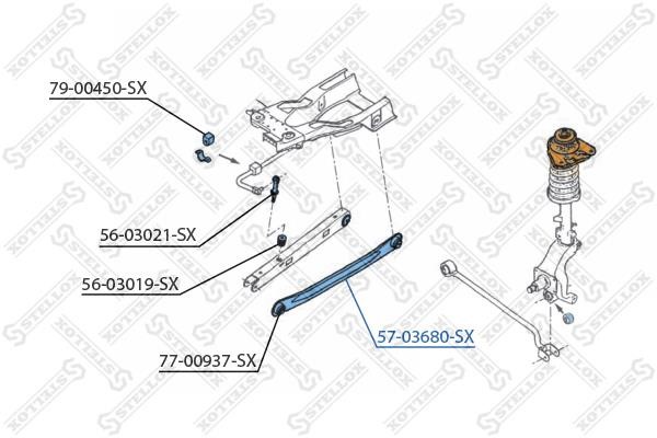 Stellox 57-03680-SX Rear suspension arm 5703680SX