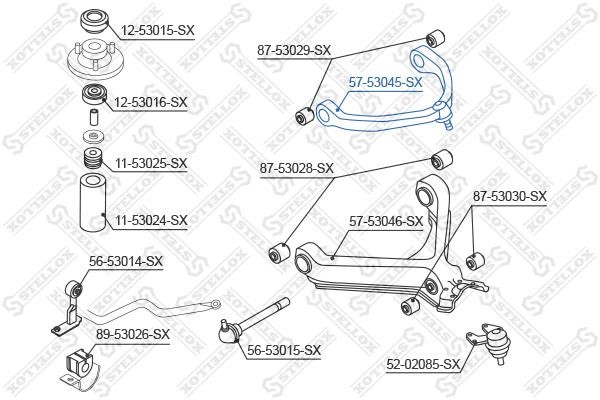 Stellox 57-53045-SX Front suspension arm 5753045SX