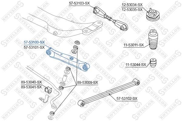 Stellox 57-53100-SX Rear suspension arm 5753100SX