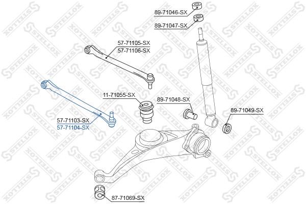 Stellox 57-71104-SX Rear suspension arm 5771104SX