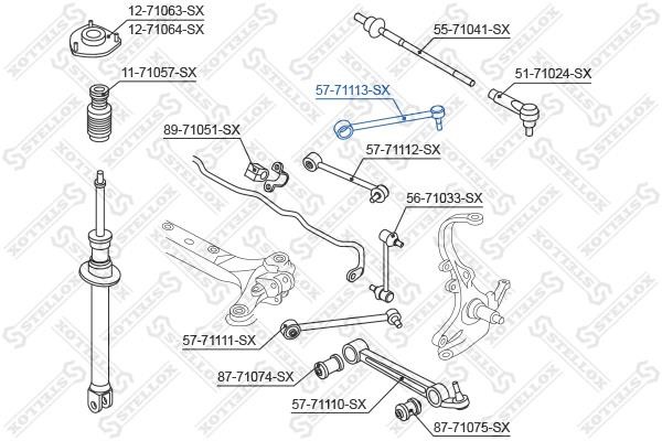 Stellox 57-71113-SX Rear suspension arm 5771113SX