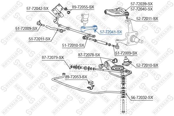 Stellox 57-72041-SX Steering pendulum, set 5772041SX
