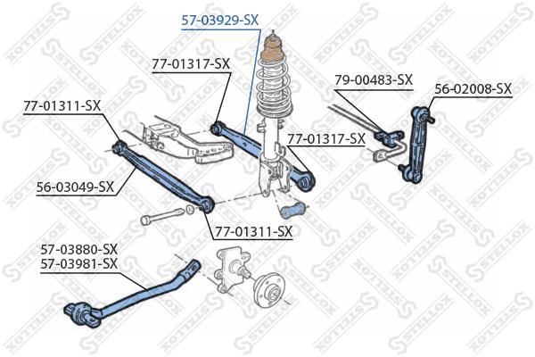 Stellox 57-03929-SX Suspension arm, rear lower 5703929SX