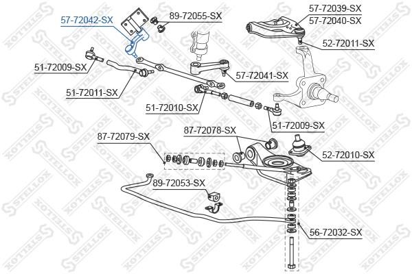Stellox 57-72042-SX Steering pendulum, set 5772042SX