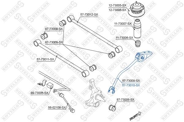 Stellox 57-73010-SX Rear suspension arm 5773010SX