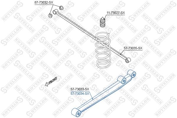 Stellox 57-73034-SX Rear suspension arm 5773034SX