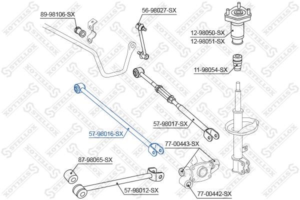 Stellox 57-98016-SX Rear suspension arm 5798016SX