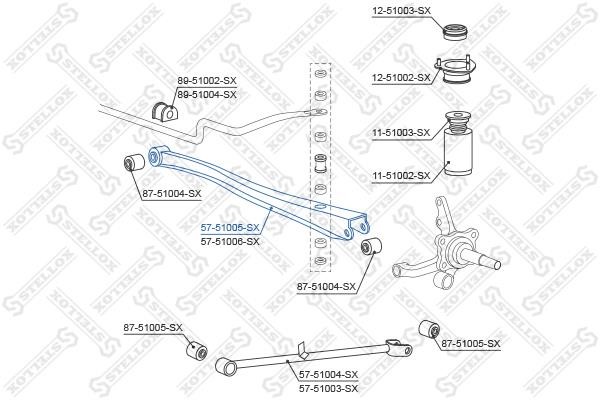 Stellox 57-51005-SX Rear suspension arm 5751005SX