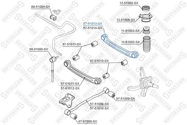 Stellox 57-51013-SX Rear suspension arm 5751013SX