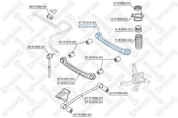 Stellox 57-51014-SX Rear suspension arm 5751014SX
