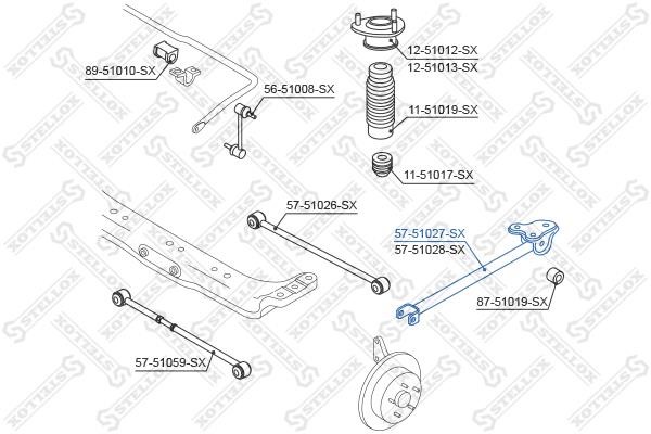 Stellox 57-51027-SX Rear suspension arm 5751027SX