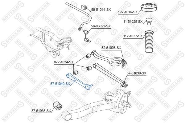 Stellox 57-51040-SX Rear suspension arm 5751040SX