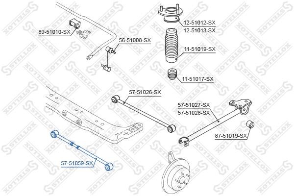 Stellox 57-51059-SX Rear suspension arm 5751059SX
