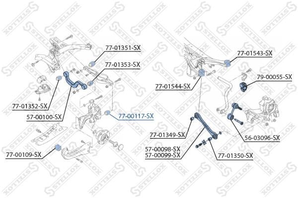 7700117SX Stellox Silent block rear lever