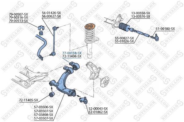 7700158SX Stellox Silent block front lever rear