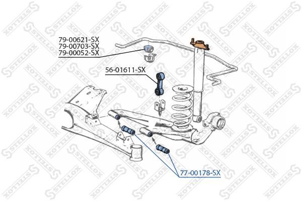 Suspension arm bushing BMW Z3: 7700178SX Stellox Silent block rear lever