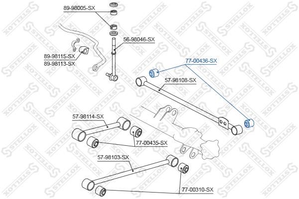 Stellox 77-00436-SX Control Arm-/Trailing Arm Bush 7700436SX
