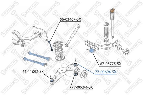 Stellox 77-00694-SX Silent block rear lever 7700694SX